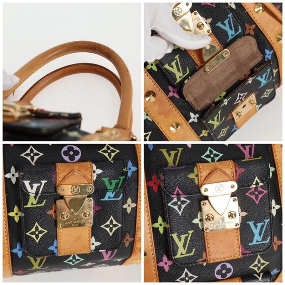 LOUIS VUITTON Monogram Multicolor Keepall 45 Bag Black - Picture 14 of 15